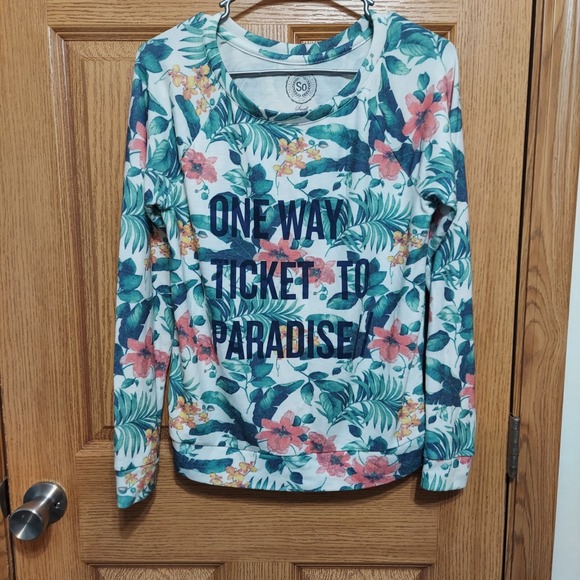 So Authentic American Heritage Sweaters - SO Authentic American Heritage Small Pullover Fleecy Sweater Ticket to Paradise